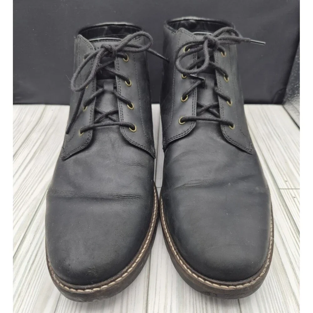 Cole Haan Nathan Black Leather Chukka Boots C30633 Mens Size 12 M Lace Up Dress